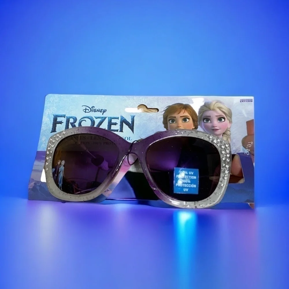 Frozen Disney Rhinestone Sunglasses Girls Kids NWT Elsa Anna Purple